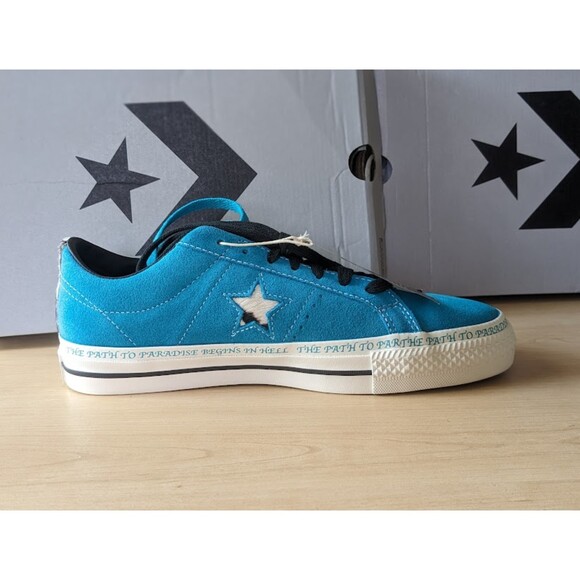 Converse Sean Pablo One Star Pro x Paradise Rapid Teal Unisex Suede Shoes W9.5 - Picture 9 of 14